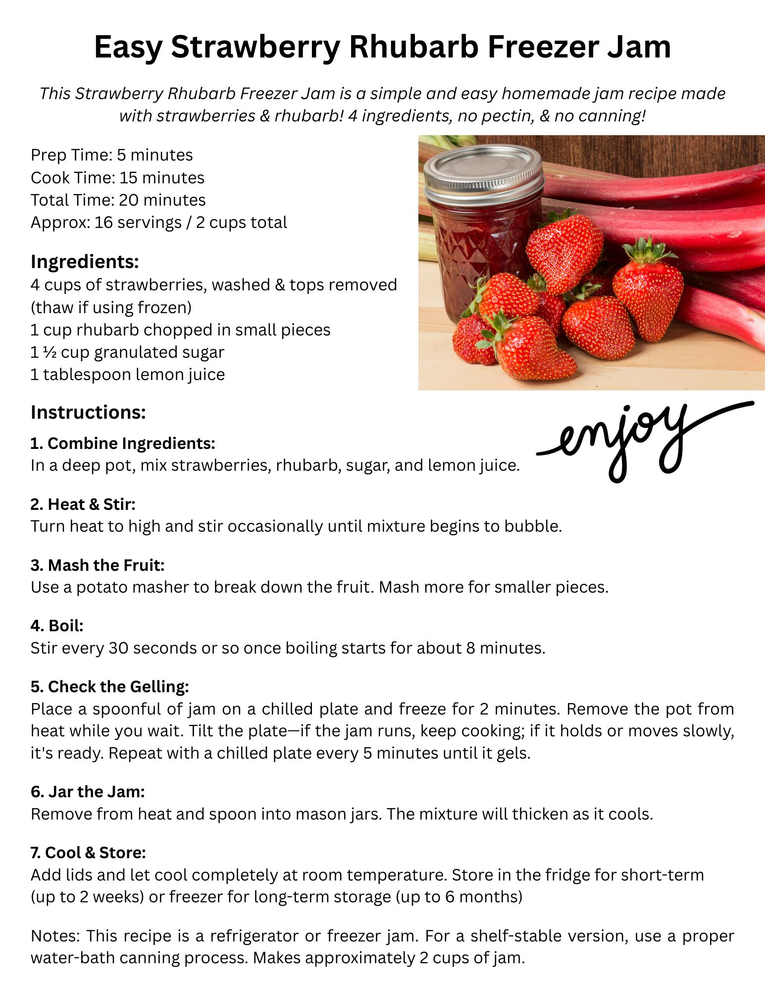 Strawberry Rhubarb Freezer Jam (6)
